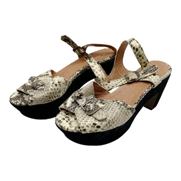Kurt Geiger Shoes - KG Kurt Geiger Snake Print Leather Platform Sandals EU 40 US 9 Adjustable Strap